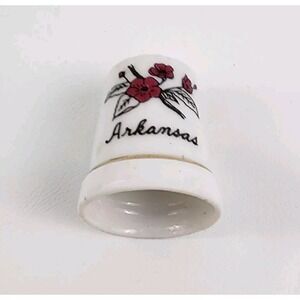 Porcelain Thimble, Collectible Arkansas